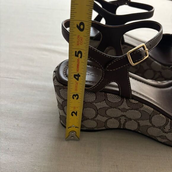 NWT Coach Gale Wedge Sandal Signature Jacquard CAA26 Women’s 9.5B - Picture 7 of 11